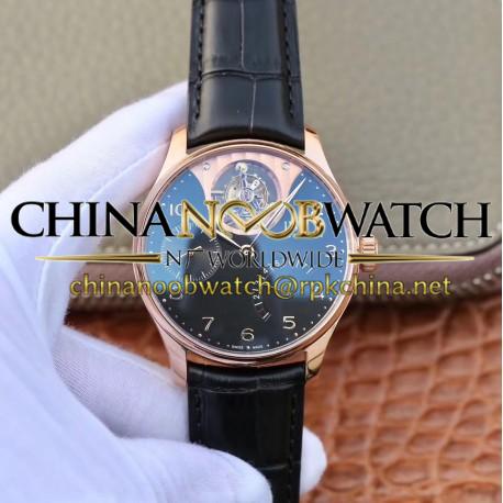 Replica IWC Portuguese Tourbillon Mystery IW504602 ZF Rose Gold Black Dial Swiss Tourbillon