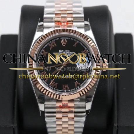 Replica Rolex Datejust 36MM 116231 GM Stainless Steel 904L & Rose Gold Black Dial Swiss 2824-2