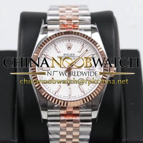 Replica Rolex Datejust 36MM 116231 GM Stainless Steel 904L & Rose Gold White Dial Swiss 2824-2