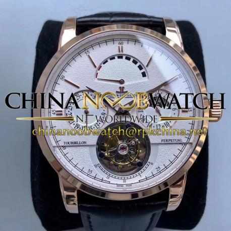 Replica Jaeger-LeCoultre Master Grande Tradition Tourbillon Noob Rose Gold White Dial Swiss Tourbillon