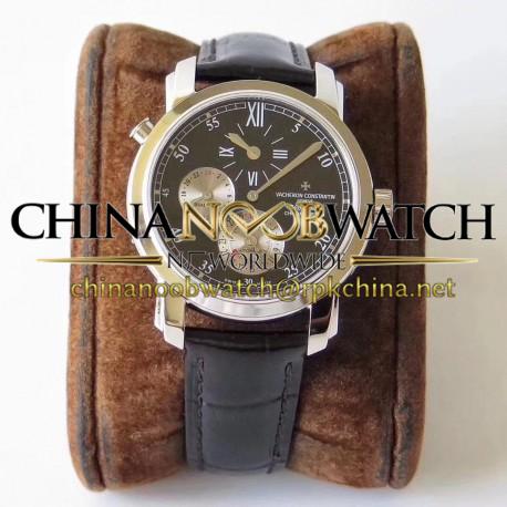 Replica Vacheron Constantin Malte Regulateur Dual Time 42005/000G K11 Stainless Steel Black Dial Swiss 1206