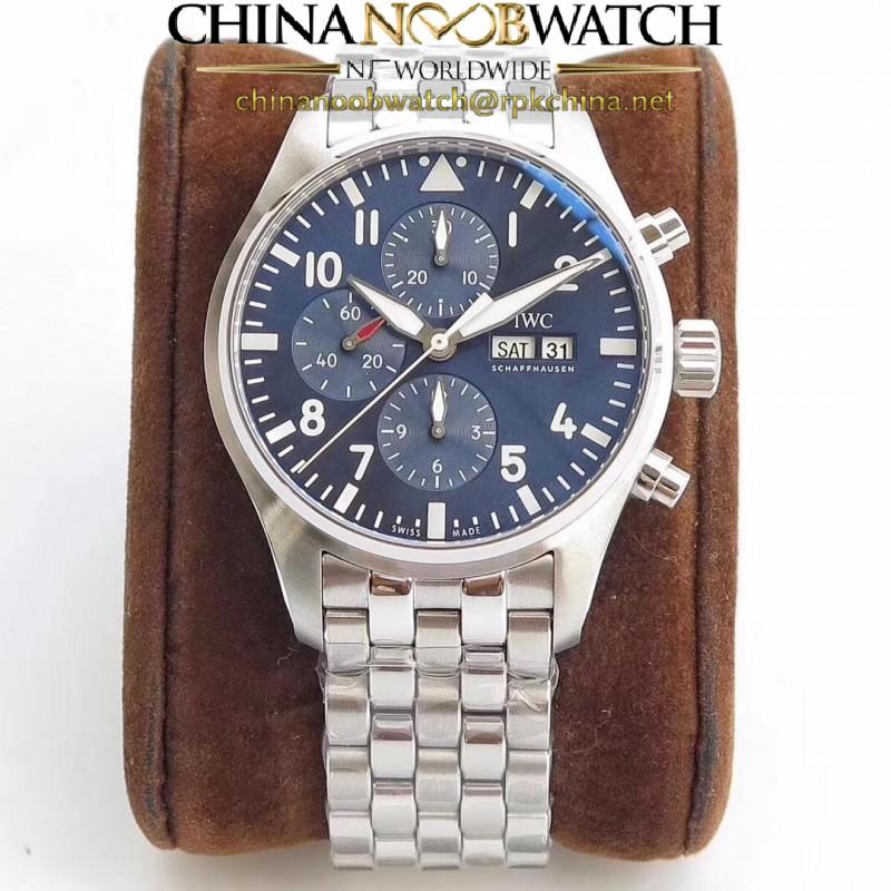 Replica IWC Pilot Chronograph Edition Le Petit Prince IW377717 ZF Stainless Steel Blue Dial Swiss 7750
