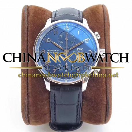 Replica IWC Portugieser Chronograph IW371491 ZF V2 Stainless Steel Blue Dial Swiss 7750