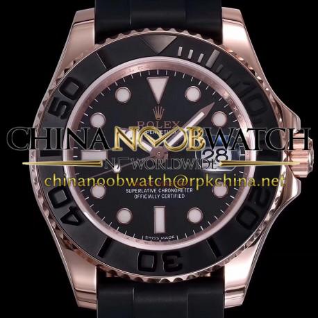 Replica Rolex Yacht-Master 40 116655 DJ Rose Gold Black Dial Swiss 2836-2