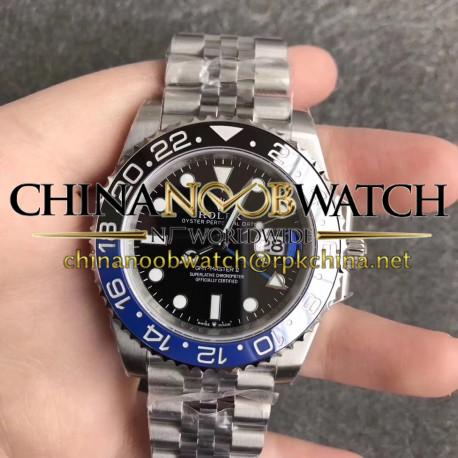 Replica Rolex GMT-Master II 116710BLNR EW Stainless Steel Black Dial Swiss 2836-2