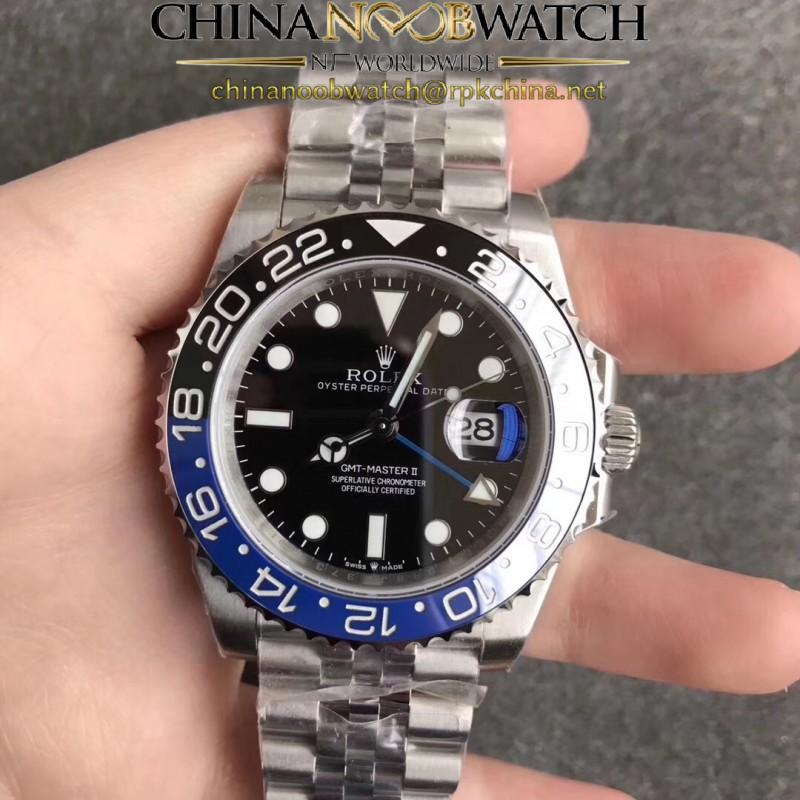 Replica Rolex GMT-Master II 116710BLNR EW Stainless Steel Black Dial Swiss 2836-2