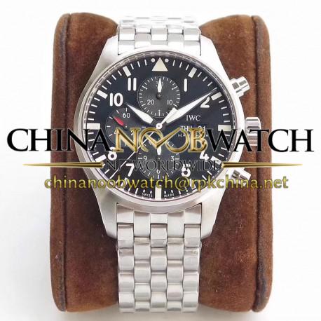 Replica IWC Pilot Chronograph IW377710 ZF Stainless Steel Black Dial Swiss 7750