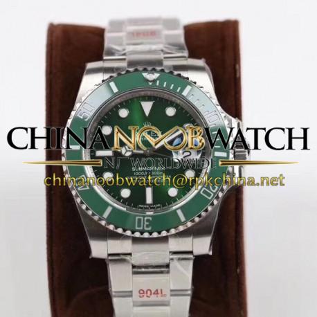 Replica Rolex Submariner Date 116610LV GM Stainless Steel 904L Green Dial Swiss 3135