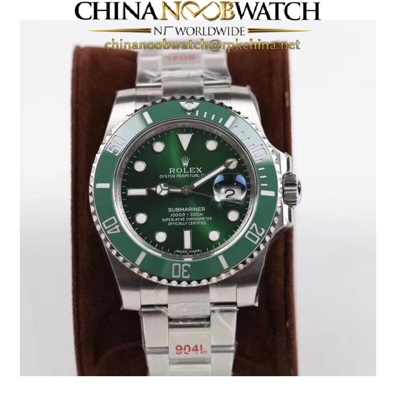 Replica Rolex Submariner Date 116610LV GM Stainless Steel 904L Green Dial Swiss 3135