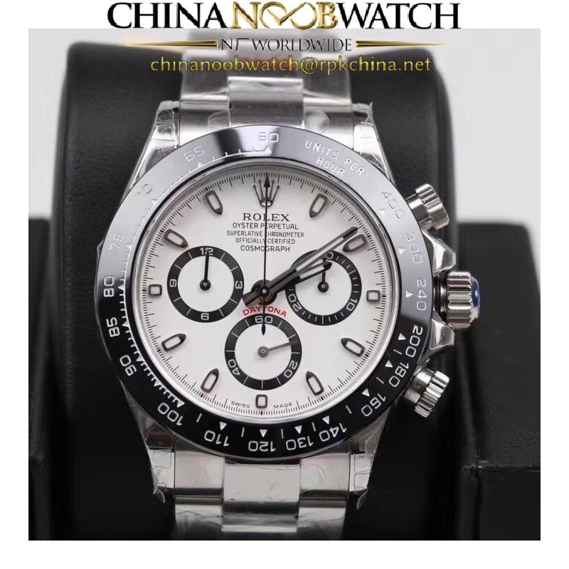 Replica Rolex Daytona Cosmograph 116500LN GM Stainless Steel 904L White Dial Swiss 4130 Run 6@SEC