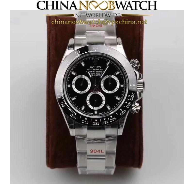 Replica Rolex Daytona Cosmograph 116500LN GM Stainless Steel 904L Black Dial Swiss 4130 Run 6@SEC