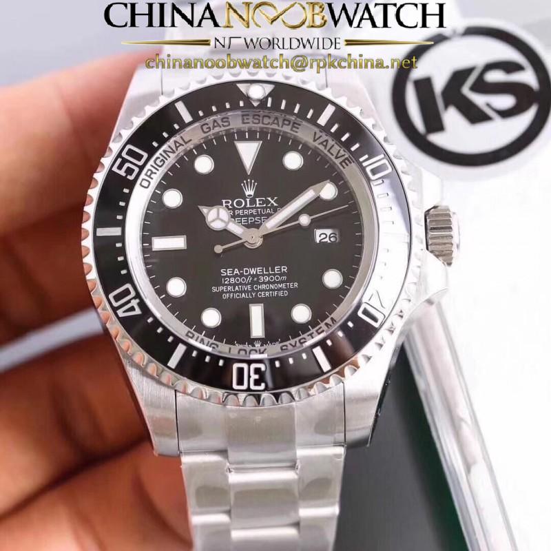 Replica Rolex DEEPSEA 126600 KS Stainless Steel Black Dial Swiss 2836-2