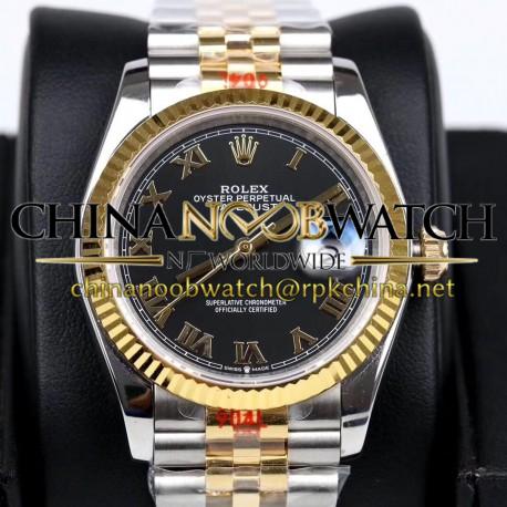 Replica Rolex Datejust 36MM 116233 GM Stainless Steel 904L & Yellow Gold Black Dial Swiss 2824-2