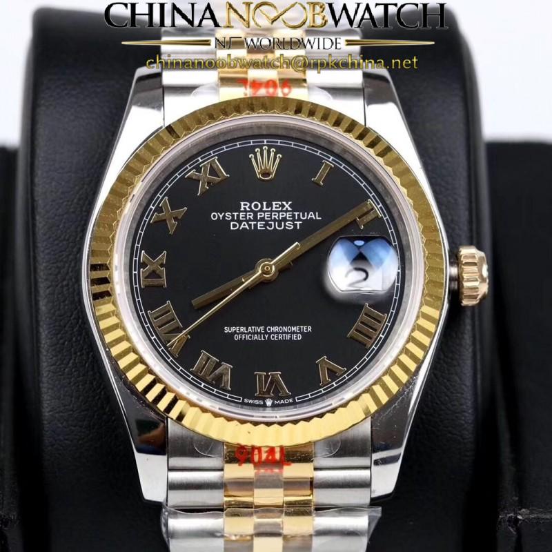 Replica Rolex Datejust 36MM 116233 GM Stainless Steel 904L & Yellow Gold Black Dial Swiss 2824-2