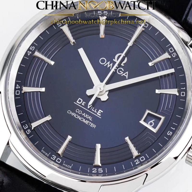 Replica Omega De Ville Hour Vision Co-Axial 41MM 431.33.41.21.03.001 AC Stainless Steel Blue Dial Swiss 8500