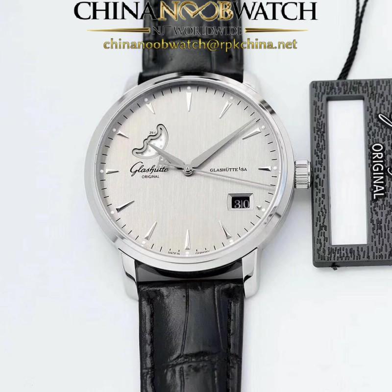 Replica Glashutte Senator Excellence Panorama Date Moon Phase 1-36-04-03-02-02 ETC Stainless Steel Grey Dial Swiss 36-04