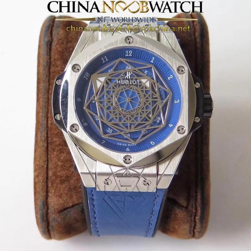 Replica Hublot Big Bang Sang Titanium Blue 415.NX.7179.VR.1704.MXM18 TMF Titanium Blue Dial Swiss HUB1213 UNICO Manufacture