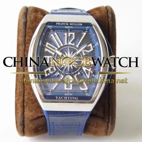 Replica Franck Muller Vanguard Yachting V45 SC DT AC BL OX Stainless Steel Blue Dial Swiss 2824-2