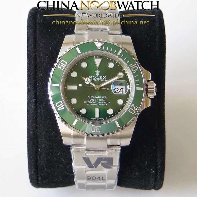 Replica Rolex Submariner Date 116610LV VR Stainless Steel 904L Green Dial Swiss 3135