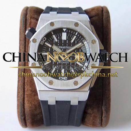 Replica Audemars Piguet Royal Oak Offshore Diver 15710ST.OO.A002CA.01 JF V9 Stainless Steel Black Dial Swiss 3120