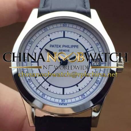 Replica Patek Philippe Calatrava 5296 Stainless Steel White & Blue Dial Swiss 324SC