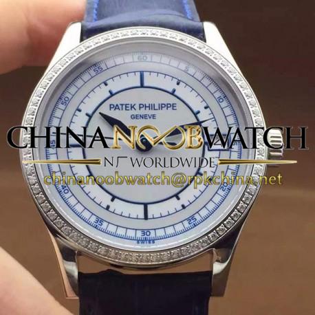 Replica Patek Philippe Calatrava 5296 Stainless Steel Diamonds Bezel Swiss 324SC