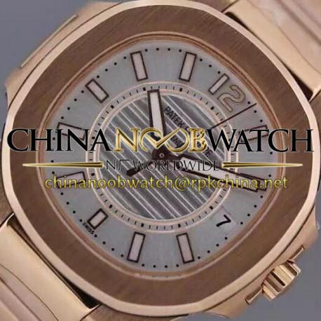 Replica Patek Philippe Nautilus 7011 Ladies Rose Gold White Dial Swiss Eta Quartz