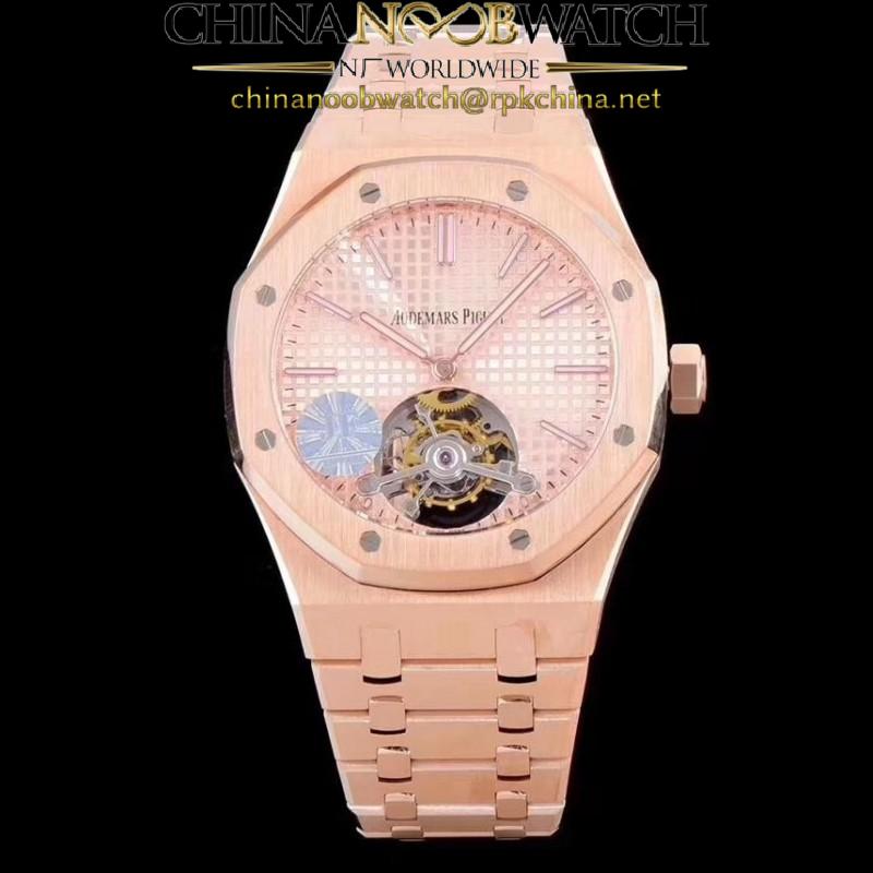 Replica Audemars Piguet Royal Oak Tourbillon Extra Thin 26522 JF Rose Gold Rose Gold Dial Swiss Tourbillon