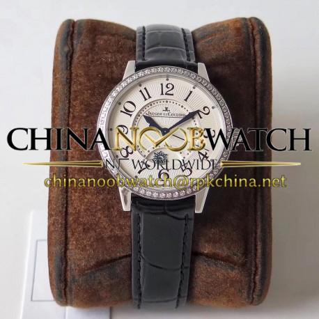 Replica Jaeger-LeCoultre Ladies Rendez-Vous Night & Day 3448430 34MM ZF Stainless Steel & Diamonds White Dial Swiss 898A/1