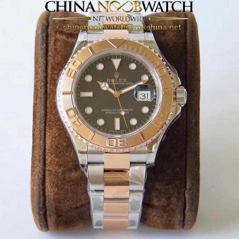 Replica Rolex Yacht-Master 40 116621 VR Stainless Steel & Rose Gold Black Dial Swiss 2836-2