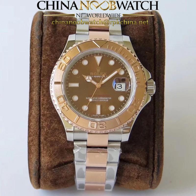 Replica Rolex Yacht-Master 40 116621 VR Stainless Steel & Rose Gold Chocolate Dial Swiss 2836-2