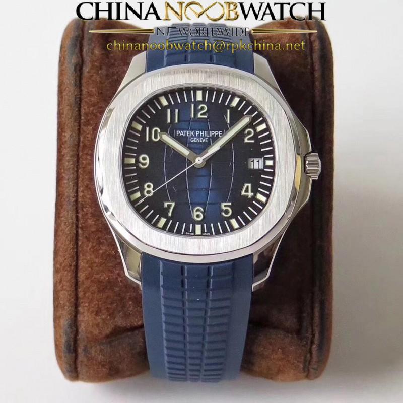 Replica Patek Philippe Aquanaut 5168G-001 ZF Stainless Steel Blue Dial Swiss 324SC