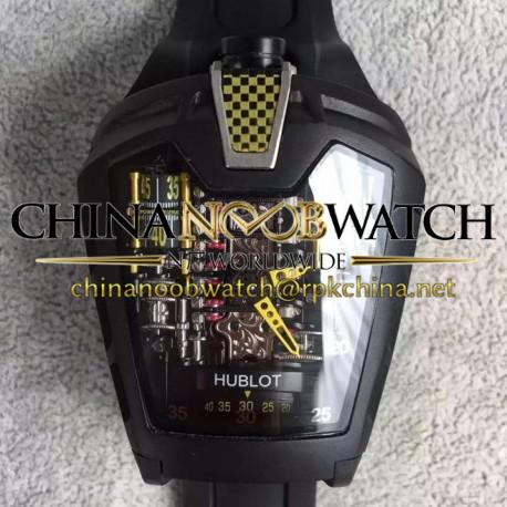 Replica Hublot LaFerrari MP-05 Black PVD Yellow & Skeleton Dial Swiss 2824