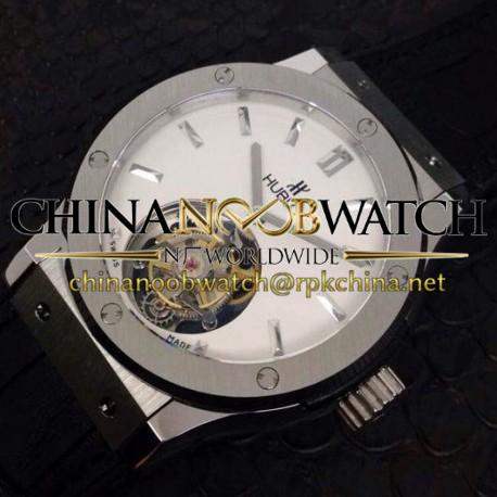 Replica Hublot Classic Fusion Tourbillon Stainless Steel White Dial Swiss Tourbillon