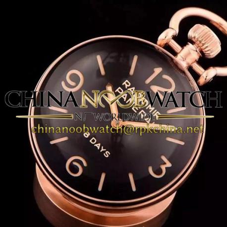 Replica Panerai Radiomir 8 Days PAM 581 Rose Gold Black Dial Swiss P5000