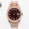 Day-Date 40mm EWF Rose Gold Black Dial Diamond Markers Swiss 2836