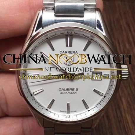 Replica Tag Heuer Carrera Calibre 5 Stainless Steel White Dial Swiss Calibre 5