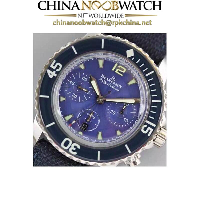 Replica Blancpain Fifty Fathoms Flyback Stainless Steel Blue Dial Swiss 7750