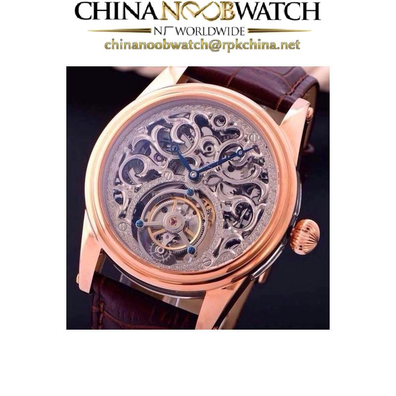 Replica Blancpain Tourbillon Rose Gold Skeleton Dial Swiss Tourbillon