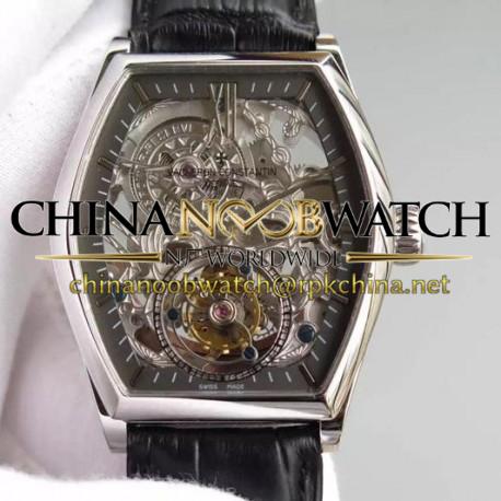 Replica Vacheron Constantin Malte Tourbillon Stainless Steel Skeleton & Black Dial Swiss Tourbillon