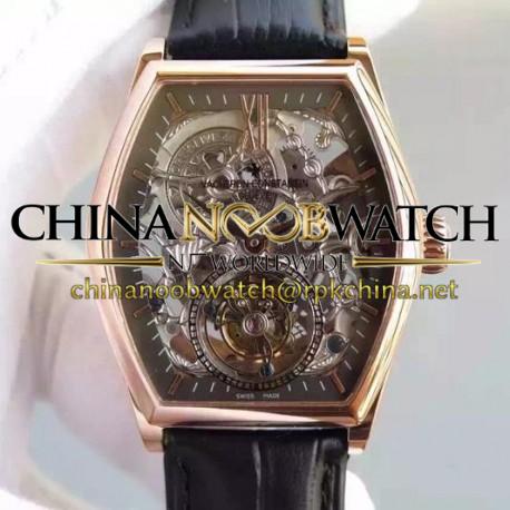 Replica Vacheron Constantin Malte Tourbillon Rose Gold Skeleton & Black Dial Swiss Tourbillon