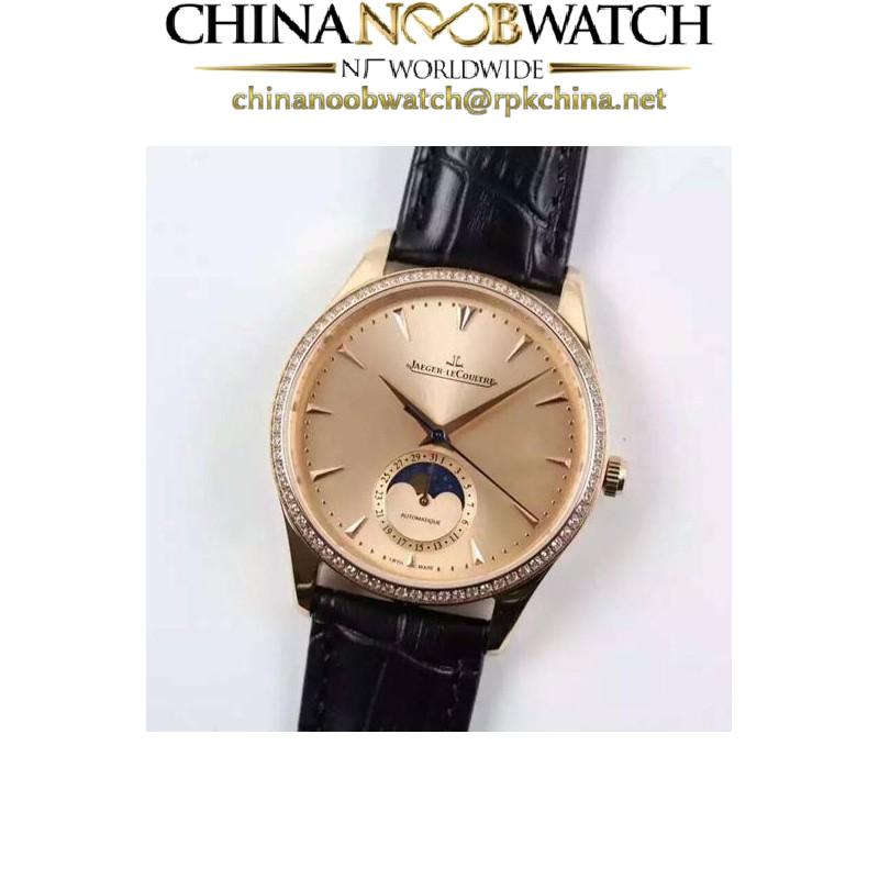 Replica Jaeger-LeCoultre Master Ultra Thin Moon Rose Gold Gold Dial Swiss JLC 925