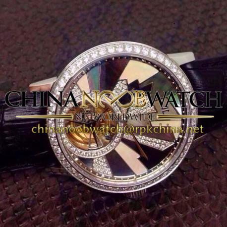 Replica Jaeger-LeCoultre Rendez Vous Tourbillon Stainless Steel & Diamonds Diamonds & Pearl Dial Swiss Tourbillon