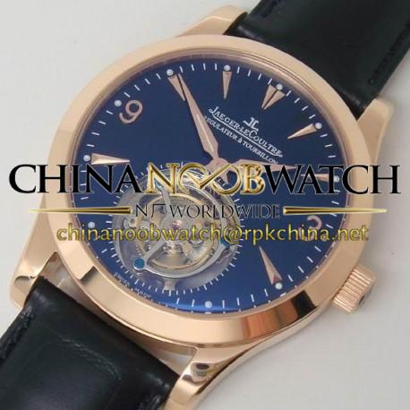 Replica Jaeger-LeCoultre Master Ultra Thin Tourbillon Rose Gold Black Dial Swiss Tourbillon