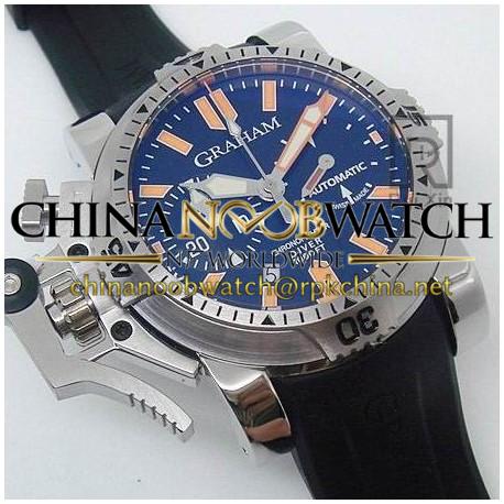 Replica Graham Chronofighter Oversize Diver Stainless Steel Black Dial Swiss 7750