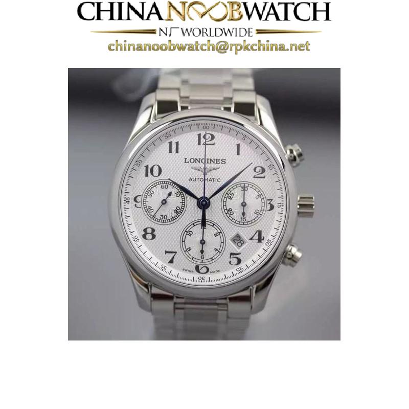 Replica Longines Master Collection Chronograph Stainless Steel White Dial Swiss 7750