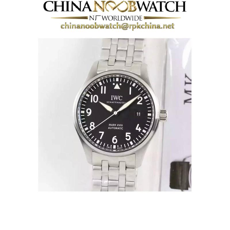 Replica IWC Pilot Mark XVIII IW327002 Stainless Steel Black Dial Swiss 2892