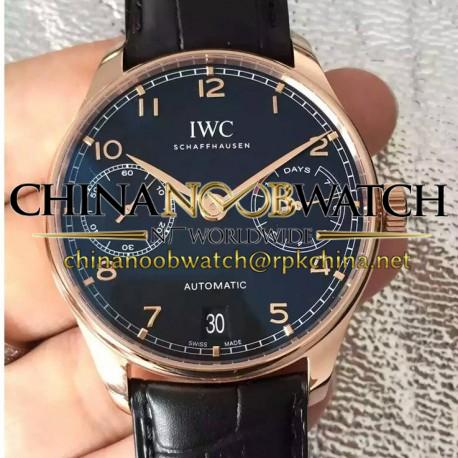 Replica IWC Portuguese IW500701 Rose Gold Black Dial Swiss 52010