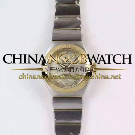 Replica Omega Constellation Double Eagle Lady 27MM Stainless Steel & Yellow Gold Gold Dial Swiss 8520