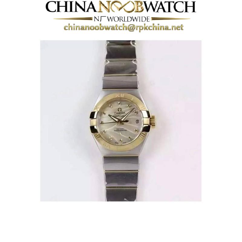 Replica Omega Constellation Double Eagle Lady 27MM Stainless Steel & Yellow Gold Gold Dial Swiss 8520